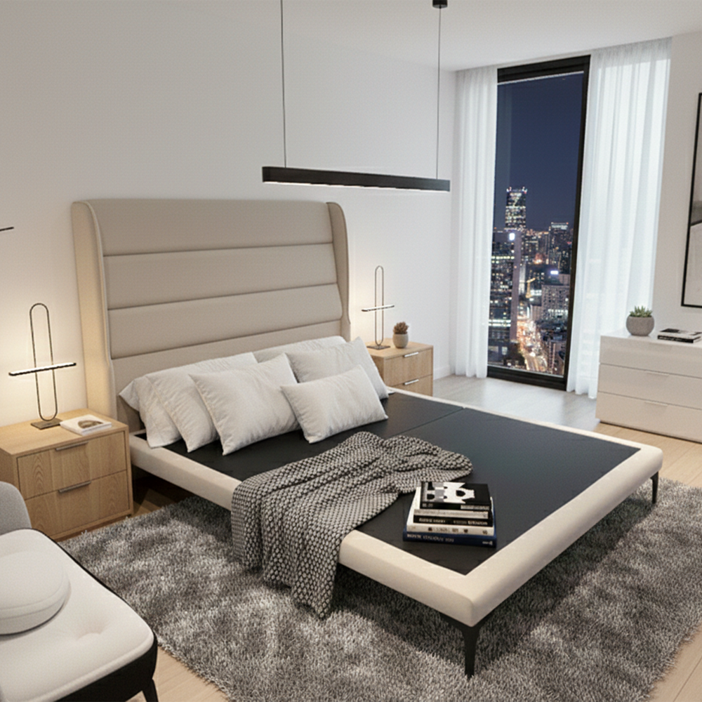 360-ACACIA HEADBOARD + 3in DIVAN