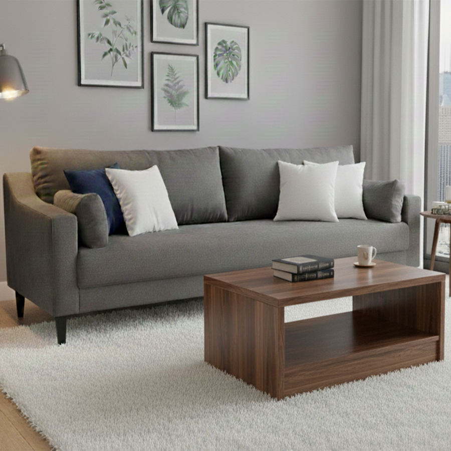 TUM414 - LOUNGE SOFA + STOOL SET